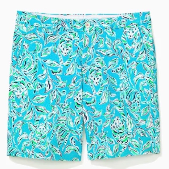 NEW Lilly Pulitzer Men’s Beaumont sorts Turquoise Oasis Outta Line Size 32
